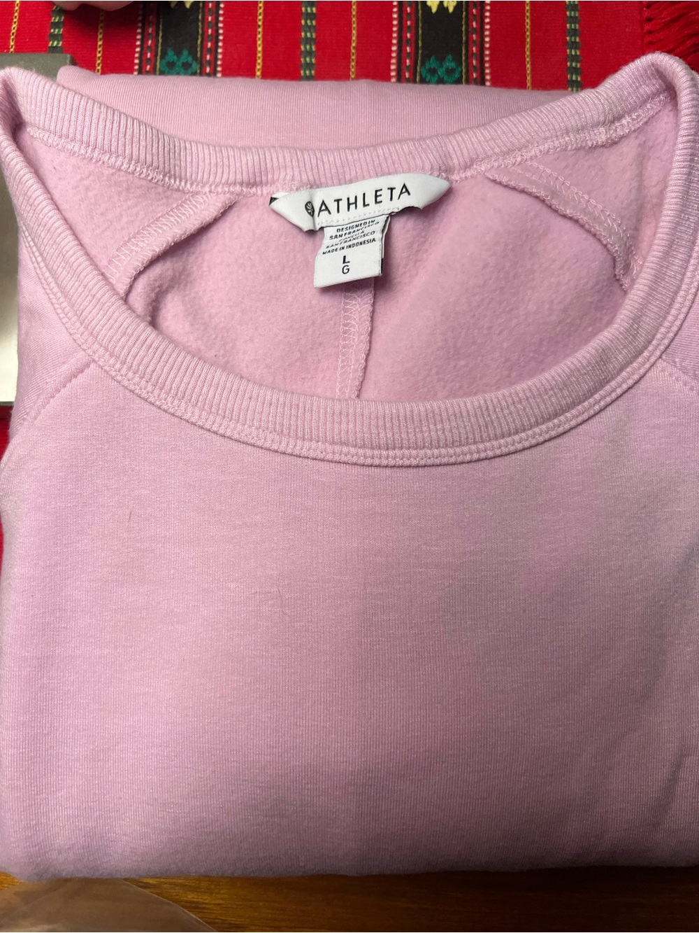 Athleta Light Pink Crewneck Sweatshirt